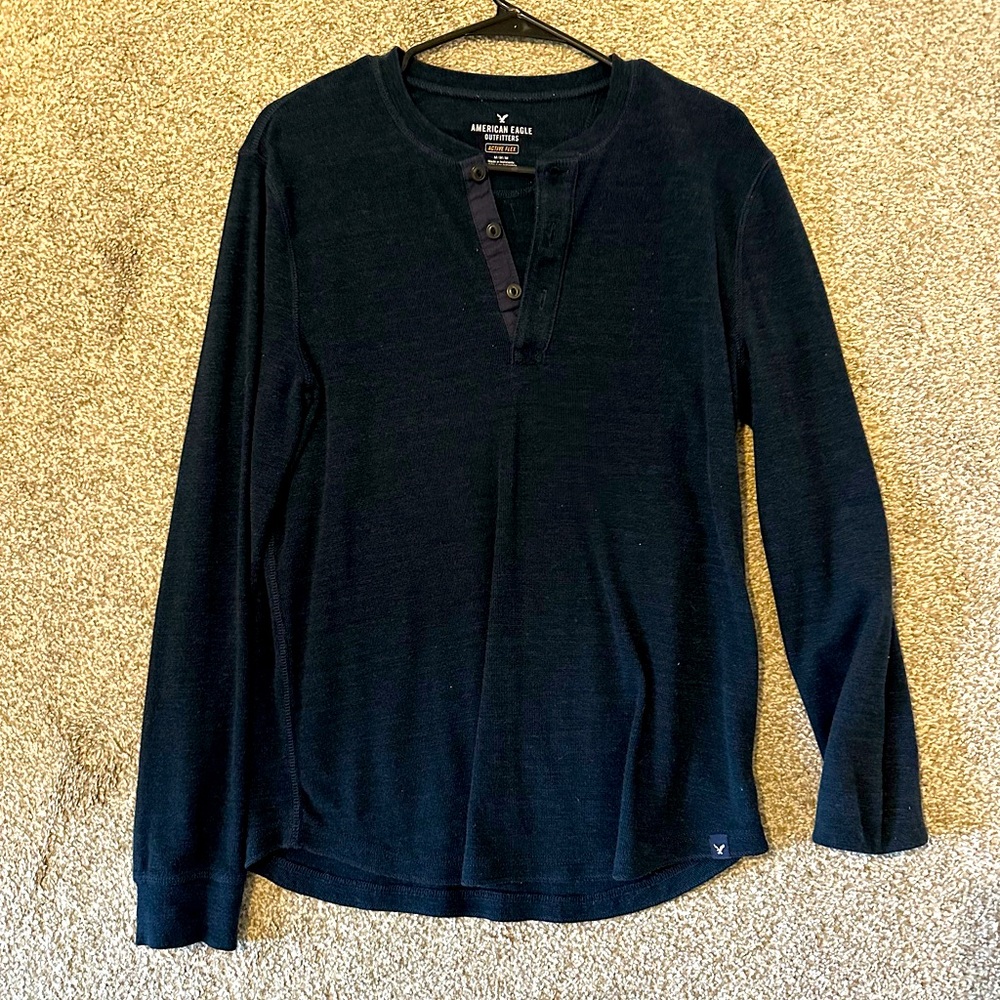 Navy American Eagle Henley